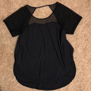 Black lululemon top.